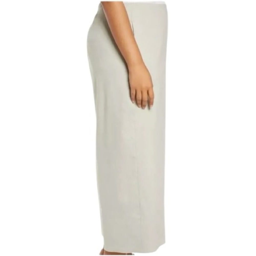 VINCE Wide Leg Linen Blend Cropped High Waist Pants Light Dove Size 22 NEW - Picture 5 of 9
